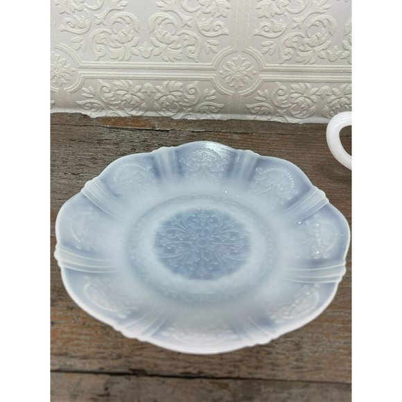 Vintage MacBeth Evans American Sweetheart Glass Monax Opalescent 4 pc Setting - Picture 9 of 15